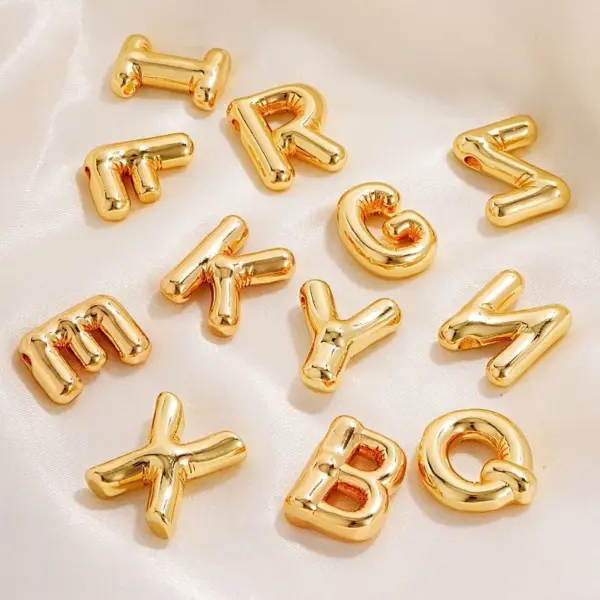 PVD Coated Gold Plated Letter 304 Stainless Steel Copper IG Style Simple Style Waterproof Non Tarnish 304 Stainless Steel Charms