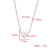 304 Stainless Steel Letter Heart Shape PVD Coated Simple Style Waterproof Non Tarnish Cable Chain Pendant Necklace