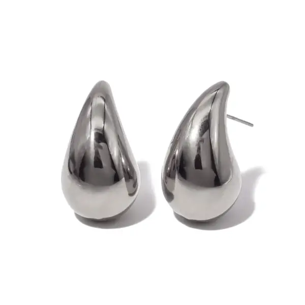 Wholesale PVD Coated 18K Gold Real Gold Plated Water Droplets 304 Stainless Steel Retro Waterproof Non Tarnish Ear Studs