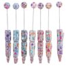 Wholesale Cross-Border Direct Selling Colorful Gemstone Diamond Beaded Pen Exotic Style Shell Diamond Decorative Beaded Pen DIY Jewelry Pen