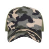 Wholesale Camouflage Hard Top 5-Piece Baseball Cap Mesh Cap Truck Cap Personalized Breathable Big Head Curved Brim Hat Pure Color Sun Hat B1185