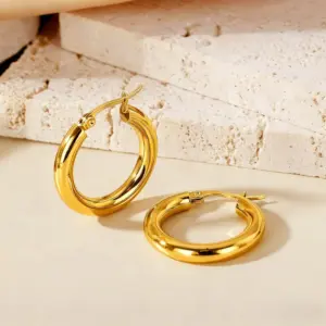 Ear Clip Type 4.0 Outer Diameter Gold 25mm