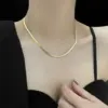 PVD Coated Real Gold Plated 18K Gold Solid Color 304 Stainless Steel Casual Simple Style Waterproof Non Tarnish 304 Stainless Steel Necklace