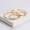 PVD Coated 18K Gold Plated Geometric Stainless Steel Simple Style Waterproof Non Tarnish Earrings