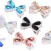 Wholesale Alloy colorful crystal bow straight hole loose beads beaded DIY mobile phone chain key chain bag chain jewelry accessories