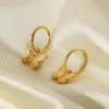 Wholesale Plating 316 Stainless Steel No Inlaid PVD Coated Earrings