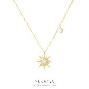 Wholesale Sun Moon Necklace