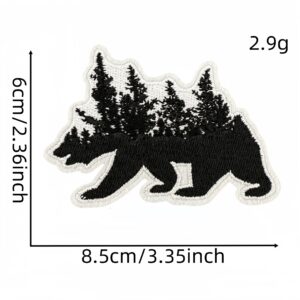 Scenery bear cloth sticker 2#