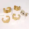 Wholesale Simple European Style Geometric Gold-Plated Stainless Steel Bracelet For Women, Non-Fading, Simple Heart Flower French Style Jewelry