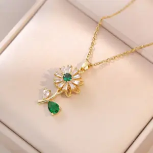 X0570 Sunflower Rotating Necklace