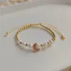Wholesale Fashion Moon Heart Shape Pearl Copper Knitting Bracelets 1 Piece