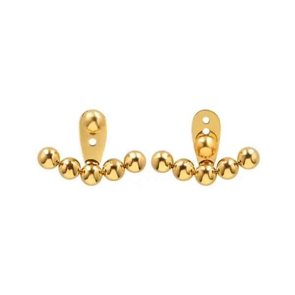 Wholesale PVD Coated Real Gold Plated 18K Gold Geometric 304 Stainless Steel Fashion Waterproof Non Tarnish Earrings Ear Studs