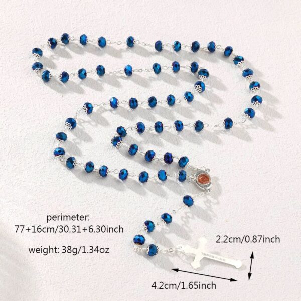 Wholesale Crystal Torus Cross Rosary Necklace