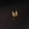 Ear Cartilage Rings & Studs Fashion Snake Copper Plating Inlay Zircon