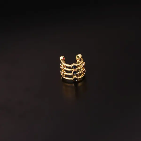 Ear Cartilage Rings & Studs Fashion Snake Copper Plating Inlay Zircon