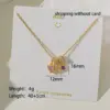 Wholesale PVD Coated Real Gold Plated 18K Gold Pentagram Ice Cream Animal 304 Stainless Steel Simple Style Waterproof Non Tarnish 304 Stainless Steel Lobster Trigger Clasp Closure Pendant Necklace