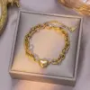 Wholesale Jewelry Casual Elegant Simple Style Heart Shape 304 Stainless Steel Plating Jewelry Set Cable Chain