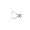 Wholesale Fashion Heart Shape Stainless Steel Plating Ear Studs 1 Piece
