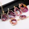 Wholesale Retro Irregular Agate Plating Jewelry Accessories