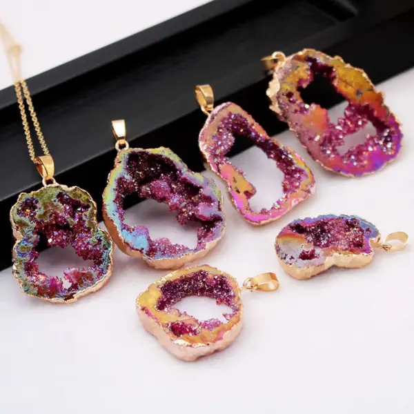 Wholesale Retro Irregular Agate Plating Jewelry Accessories