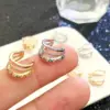Wholesale 1 Piece Simple Style Geometric Plating Inlay Copper Rhinestones Gold Plated Silver Plated Ear Cuffs