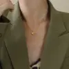 Wholesale PVD Coated Real Gold Plated 18K Gold Heart 304 Stainless Steel Waterproof Non Tarnish 304 Stainless Steel Necklace