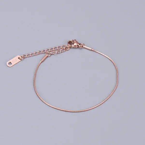 Wholesale Printing Anklet 304 Stainless Steel Waterproof Non Tarnish No Inlaid PVD Coated 18K Real Gold Plated Women'S Casual Cute Simple Style