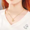 Wholesale Jewelry Classic Style Sun Moon Copper Zircon Pendant Necklace