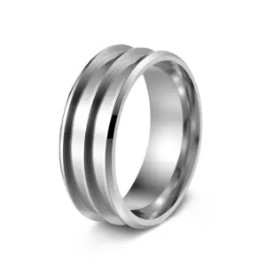 8mm Silver Double Slot / 8