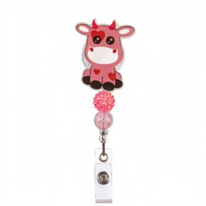 Beaded pink cow