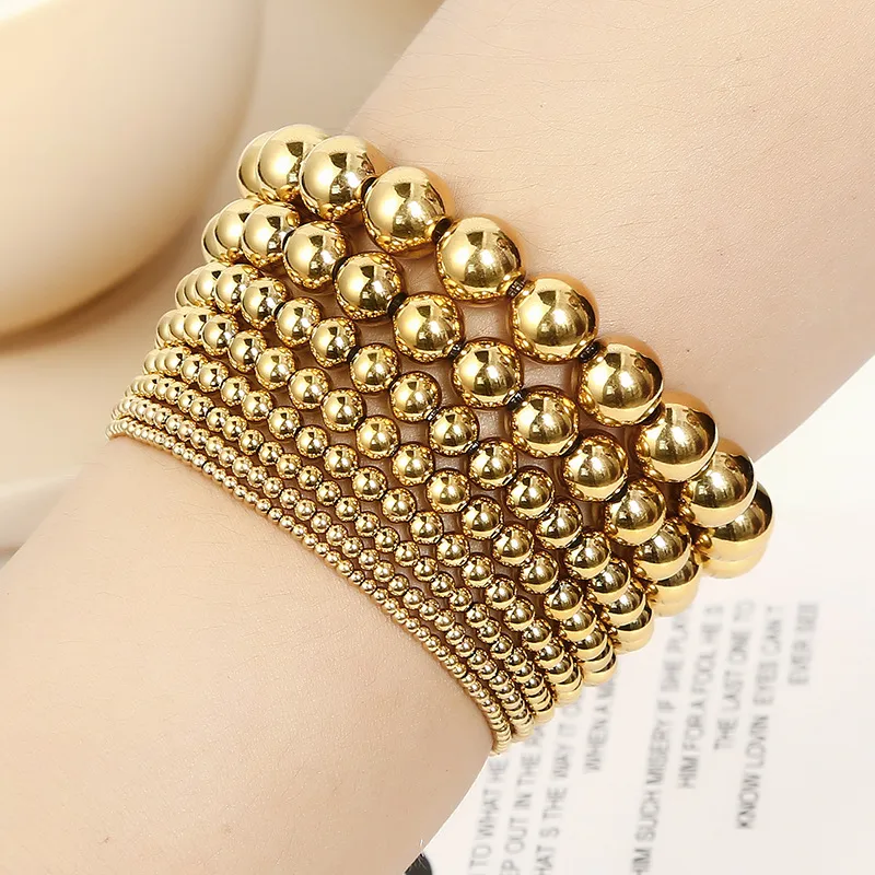Wholesale Fashion Geometric Solid Color Stainless Steel Plating Bracelets