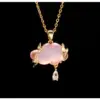 Wholesale Simple Style Clouds Copper Gold Plated Pendant Necklace In Bulk