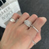 Wholesale S925 Sterling Silver Hammer Handmade Collection Niche Design High-end Ins Style All-match Fashion Ring for Men and Women