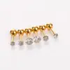 Wholesale PVD Coated Real Gold Plated 14K Gold Heart Shape Mushroom Planet 304 Stainless Steel Simple Style Shiny Waterproof Non Tarnish Ear Studs