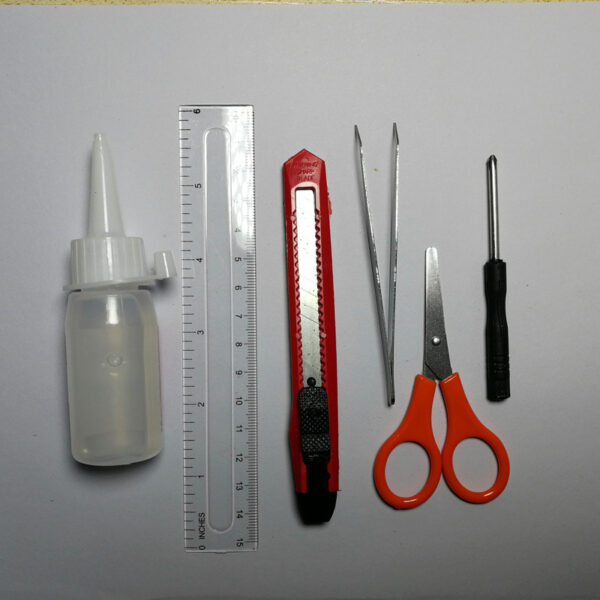 Wholesale DIY small house tool set scissors tweezers ruler tool glue