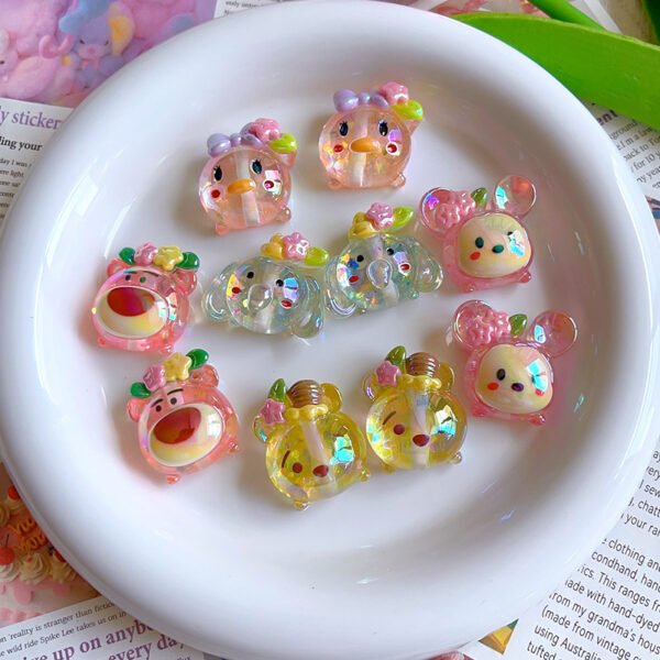 Wholesale cartoon cute straight hole beaded diy beads OLY Exclusive