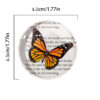 oly-255162de02a924c8c6660ff6c76675ac Wholesale Cross-border dropshipping butterfly series round crystal glass refrigerator magnet set, cute animal decorative stationery soft magnetic stickers