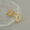 Wholesale 1 Pair Elegant Solid Color Plating Stainless Steel Titanium Steel 18K Gold Plated Ear Studs