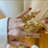 Wholesale Fashion Letter Brass Rings 1 Piece