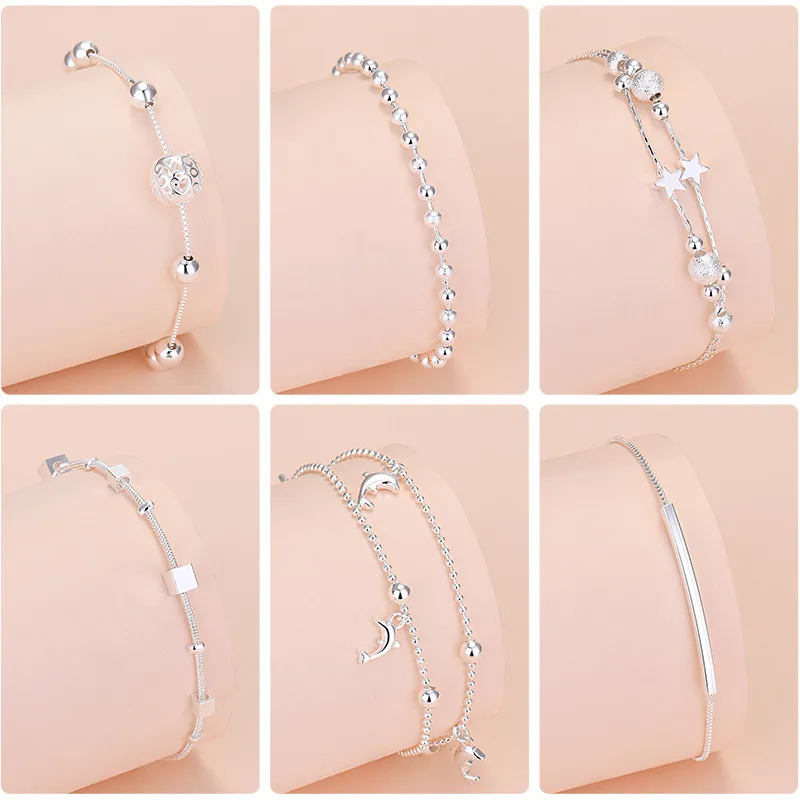 Wholesale Simple Style Geometric Heart Shape Copper Plating Bracelets 1 Piece
