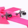 Wholesale PVD Coated 18K Gold Real Gold Plated Electrocardiogram 304 Stainless Steel Fashion Waterproof Non Tarnish Ear Studs