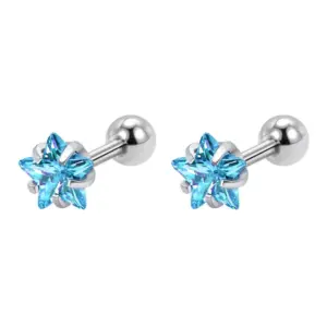 8mm Star Blue Zirconium (a Pair)