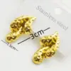 Wholesale 304 Stainless Steel Paisley Water Droplets Electroplating 18K Gold Plated Golden Plated Elegant Waterproof Non Tarnish Gold Ear Studs