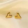 Wholesale PVD Coated Real Gold Plated 18K Gold Heart Shape 304 Stainless Steel Simple Style Commute Waterproof Non Tarnish Ear Studs
