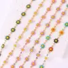 Wholesale Fashion Flower Brass Gold Plated Necklace In Bulk