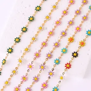 Wholesale Fashion Flower Brass Gold Plated Necklace In Bulk