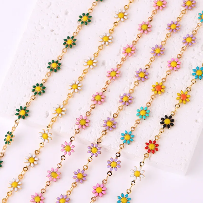 Wholesale Fashion Flower Brass Gold Plated Necklace In Bulk