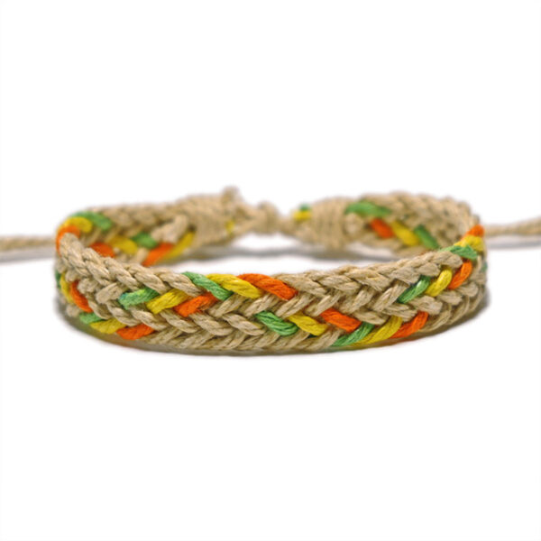 Wholesale Colorful Summer Hand-woven Waxed Cord Bracelet