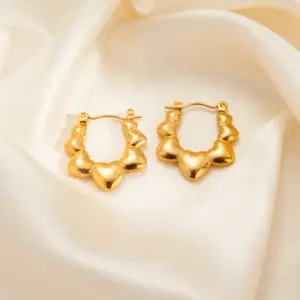 Glossy Heart-Shaped Earrings