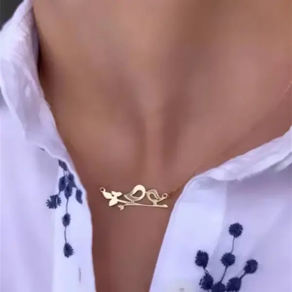 Wholesale PVD Coated Gold Plated Stainless Steel Fashion Waterproof Non Tarnish 304 Stainless Steel Necklace
